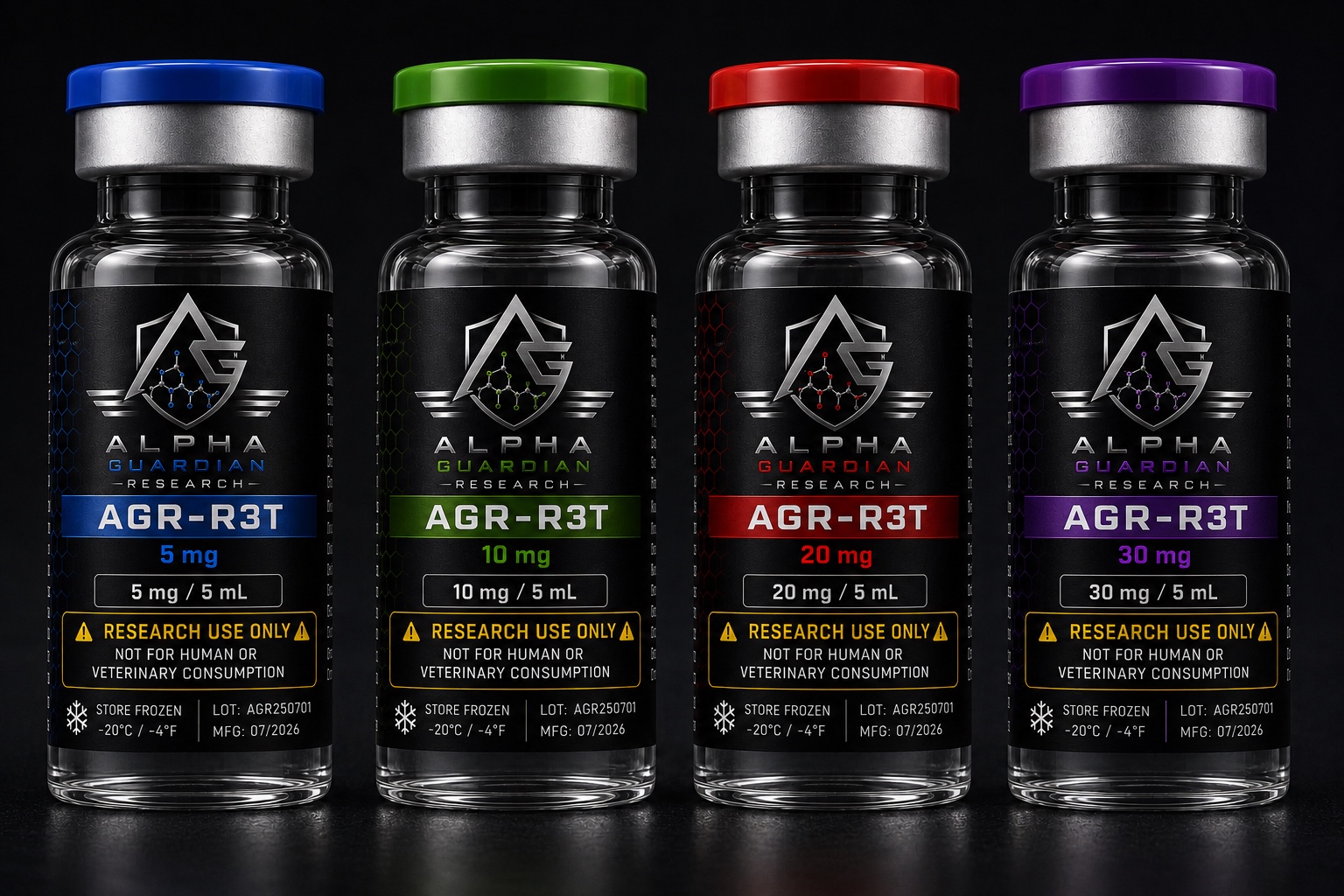 AGR vial-label concept display